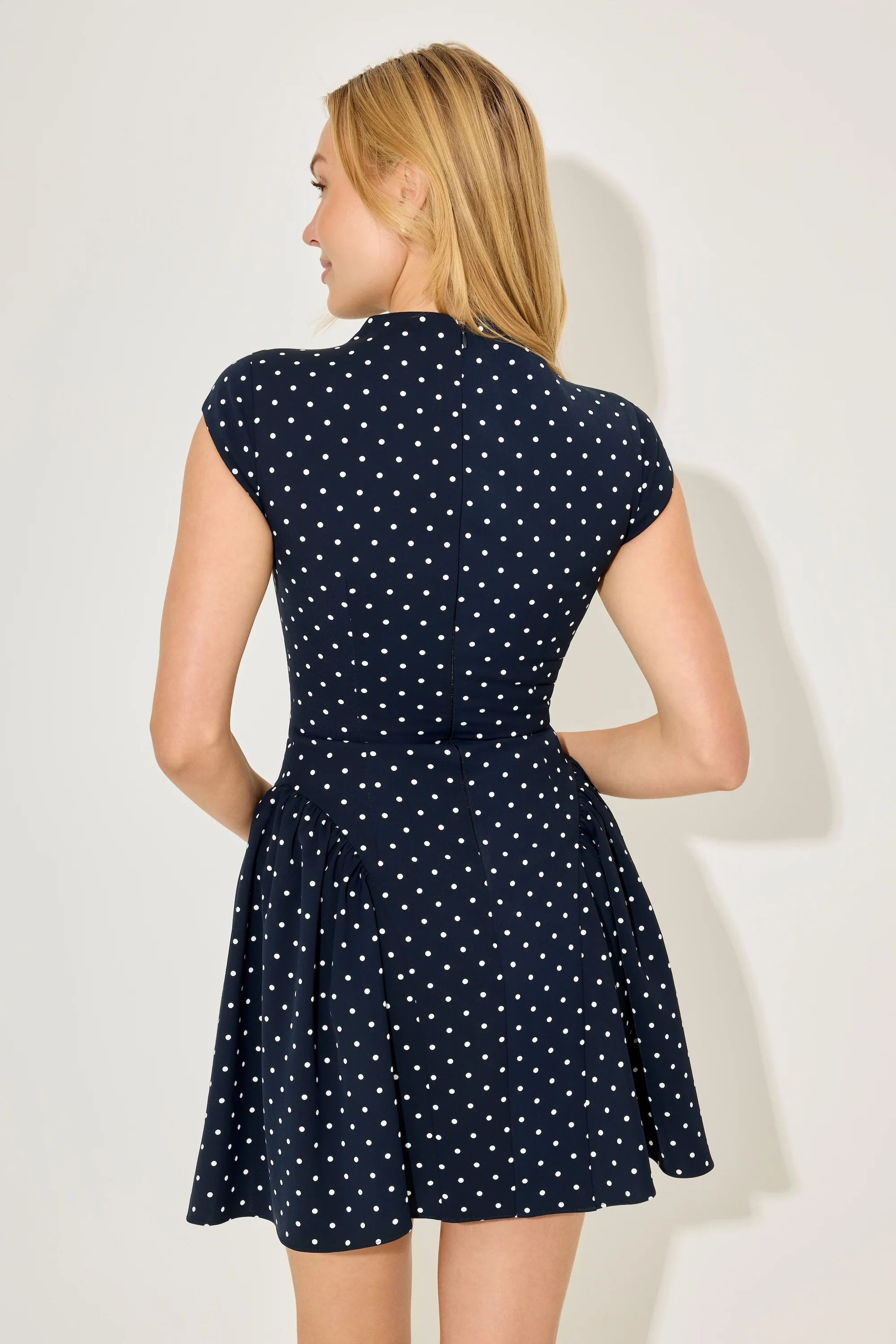Cap Sleeve Gathered Mini Dress - Image 4
