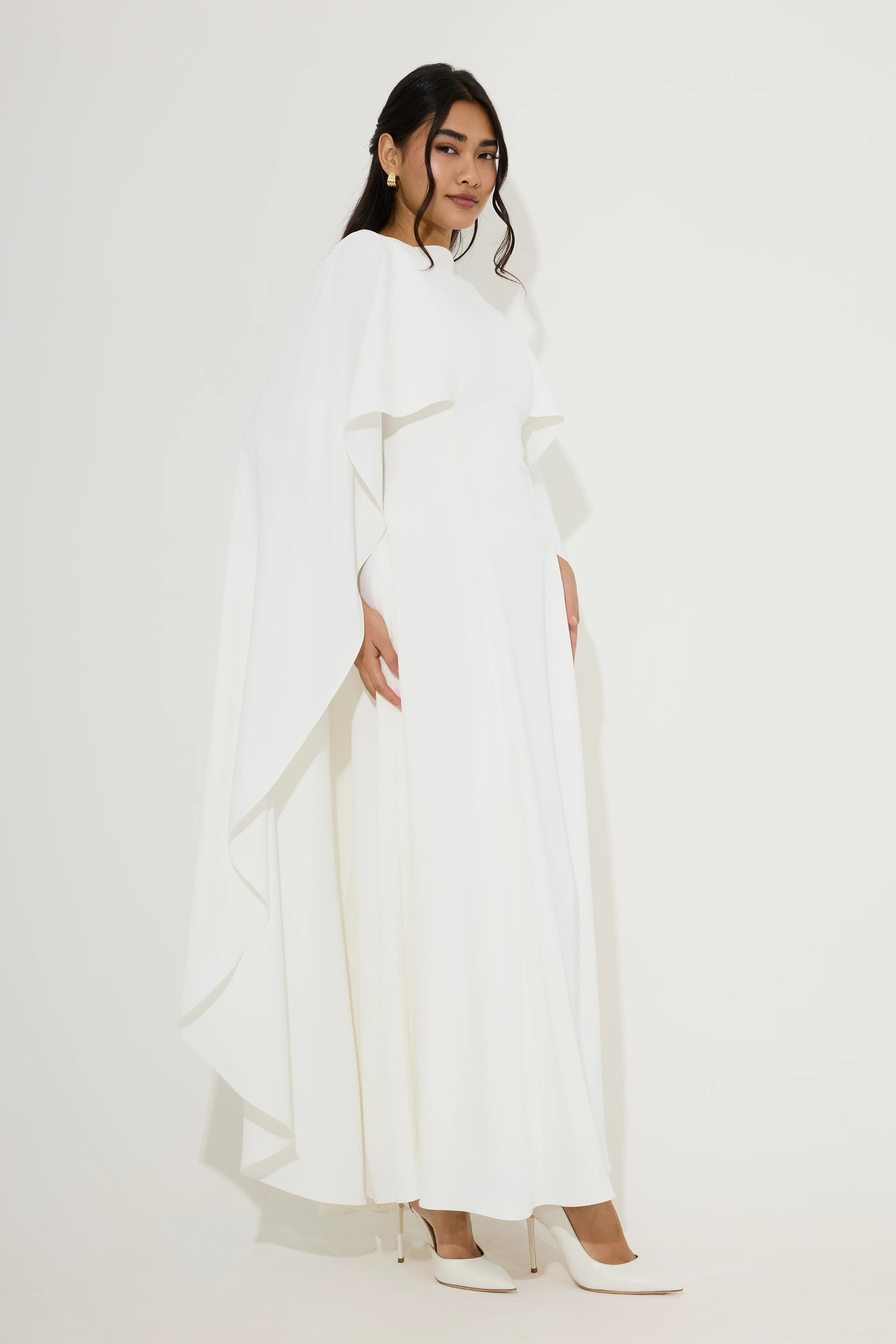 Cape Midi Dress - Image 3