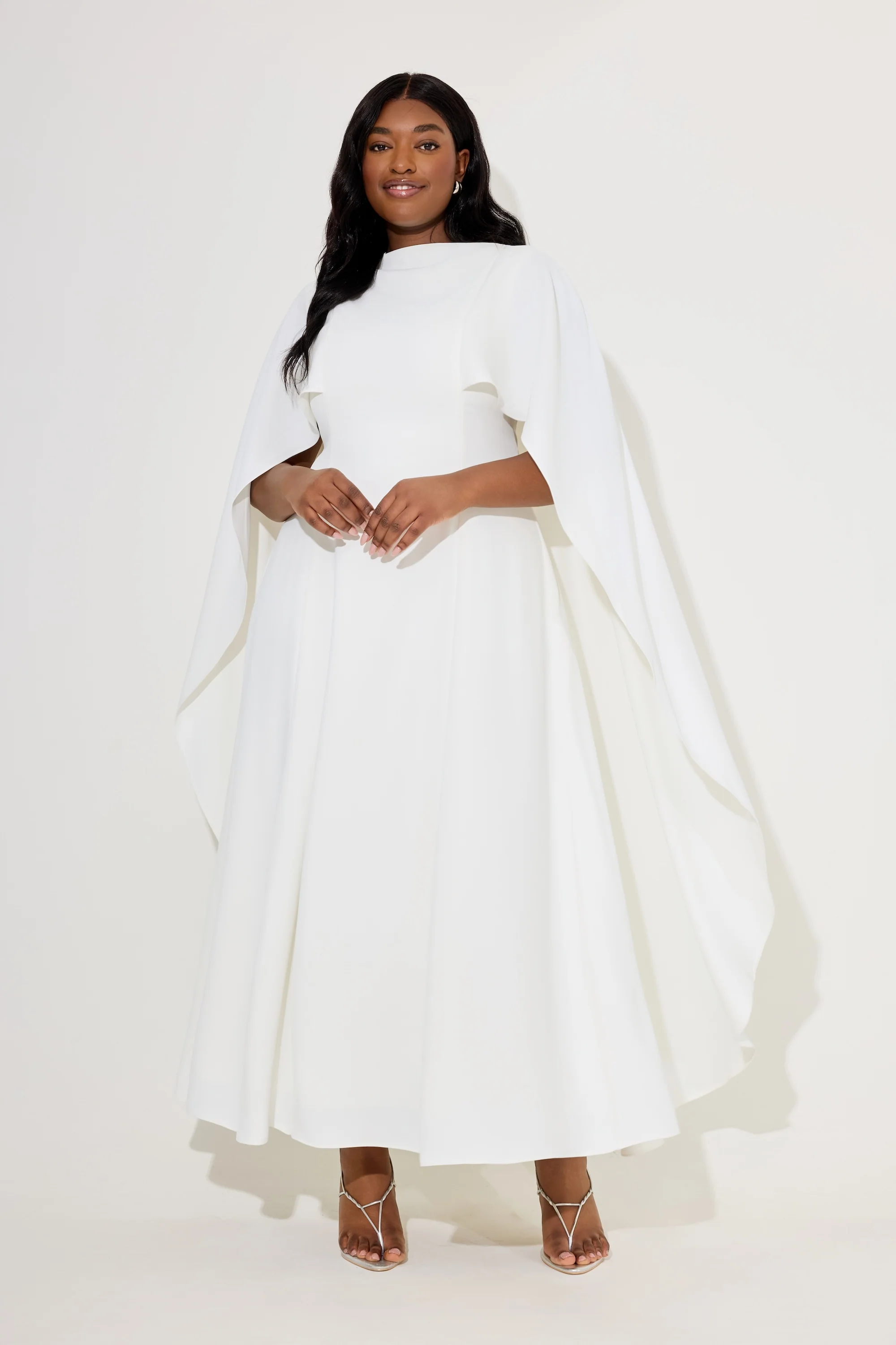 Cape Midi Dress - Image 5