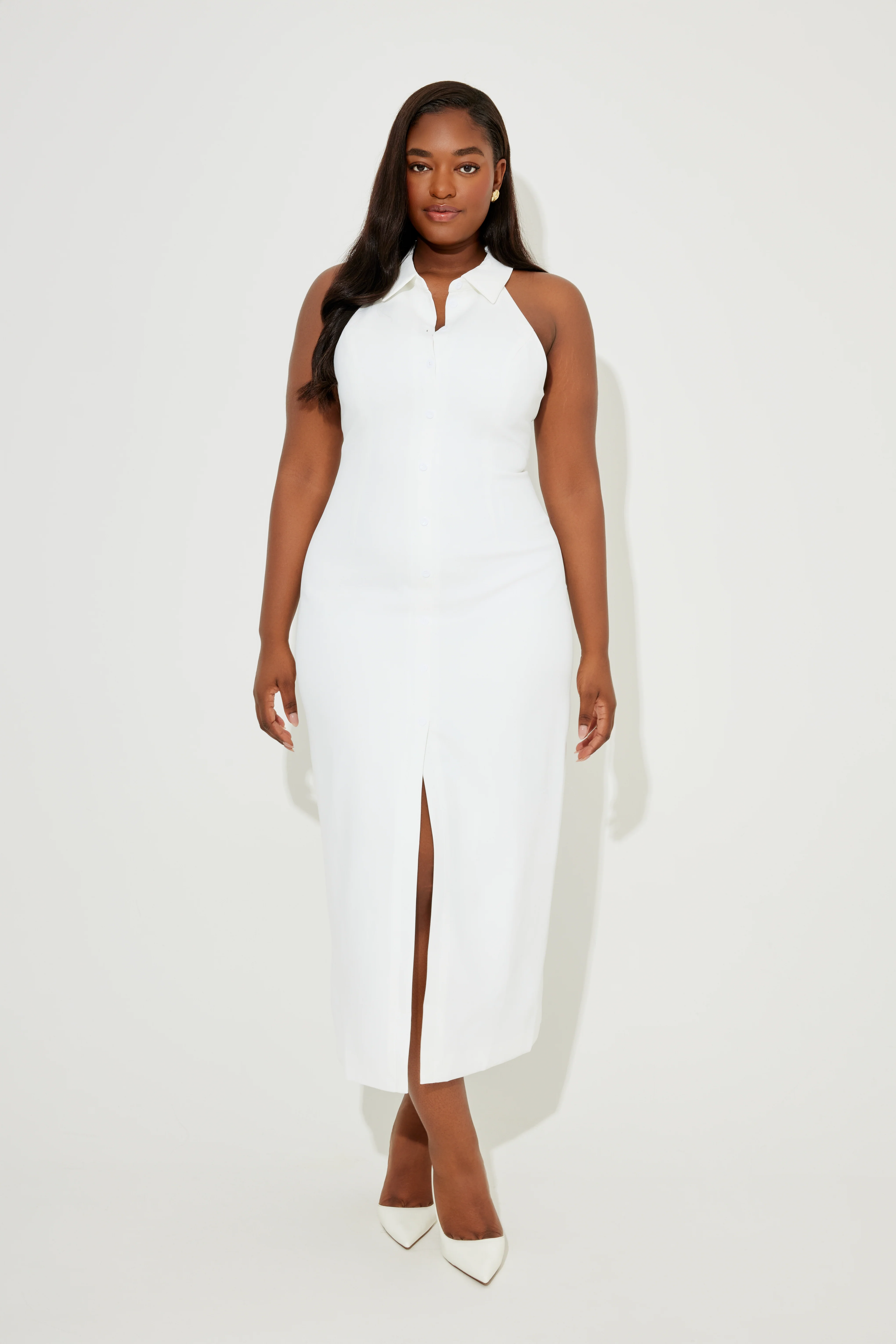 Collar Maxi Dress - Image 5