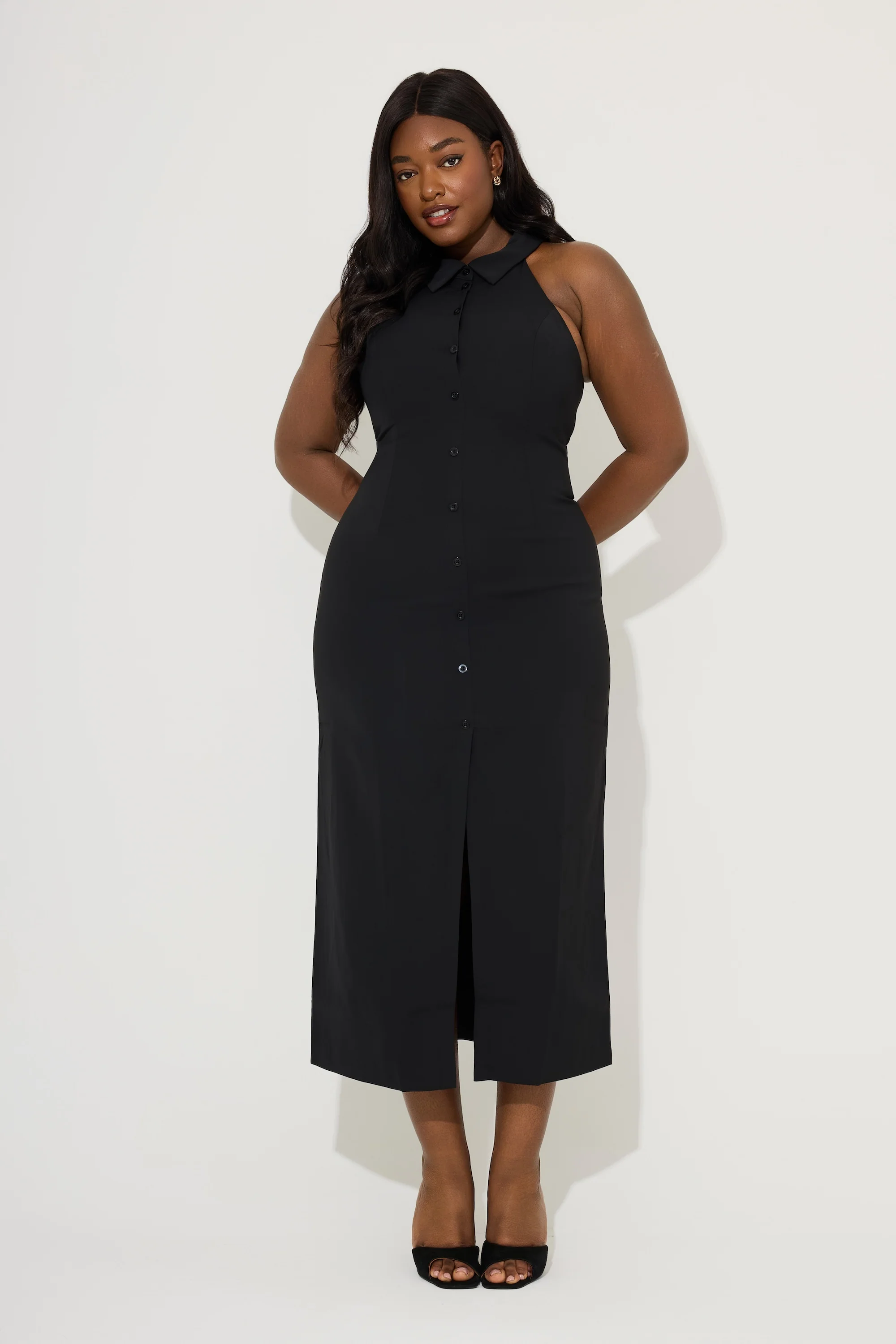 Collar Maxi Dress - Image 5