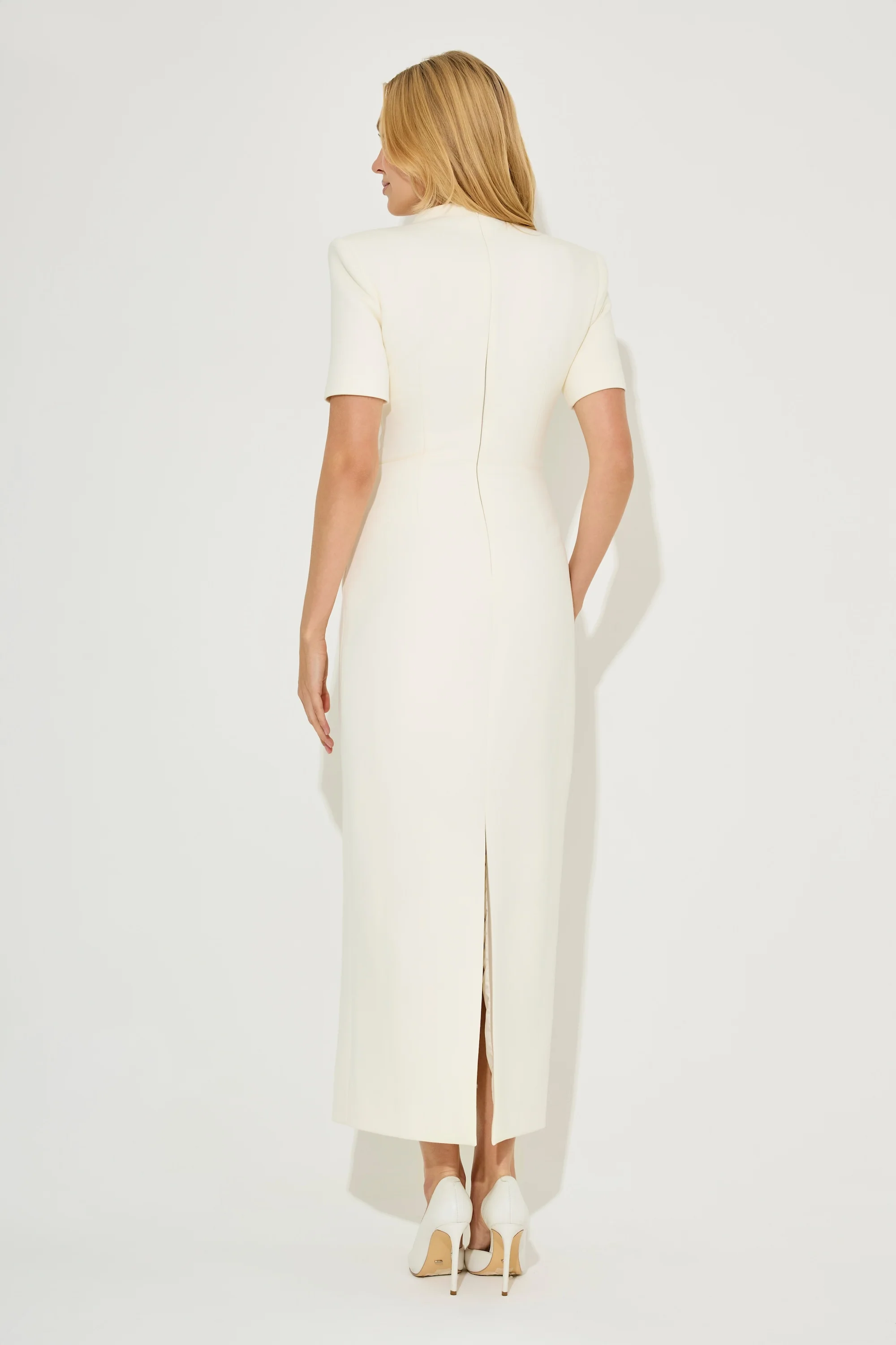 Cotton Mix Button Midi Dress - Image 4