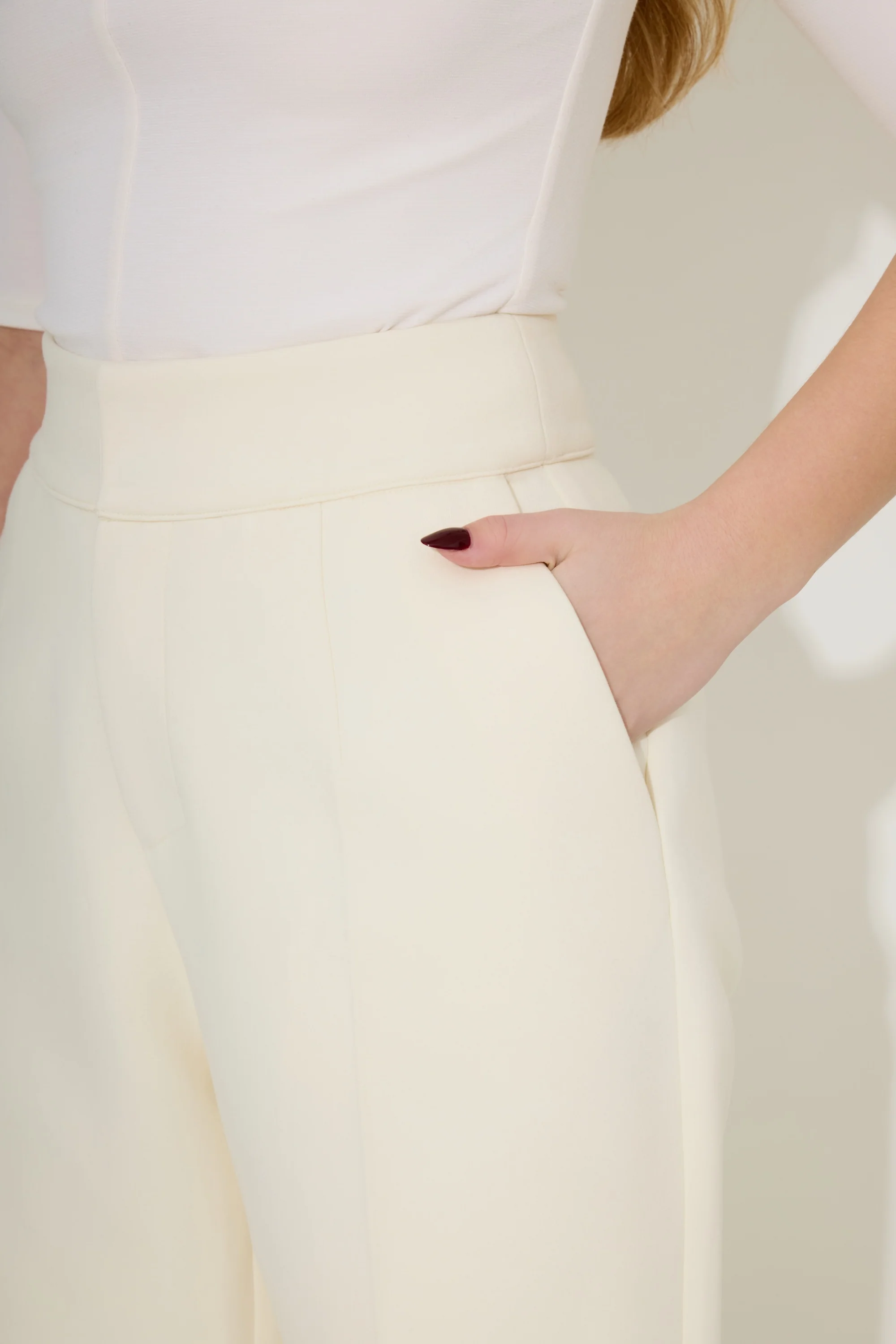 Cotton Mix Structured Trousers - Image 4