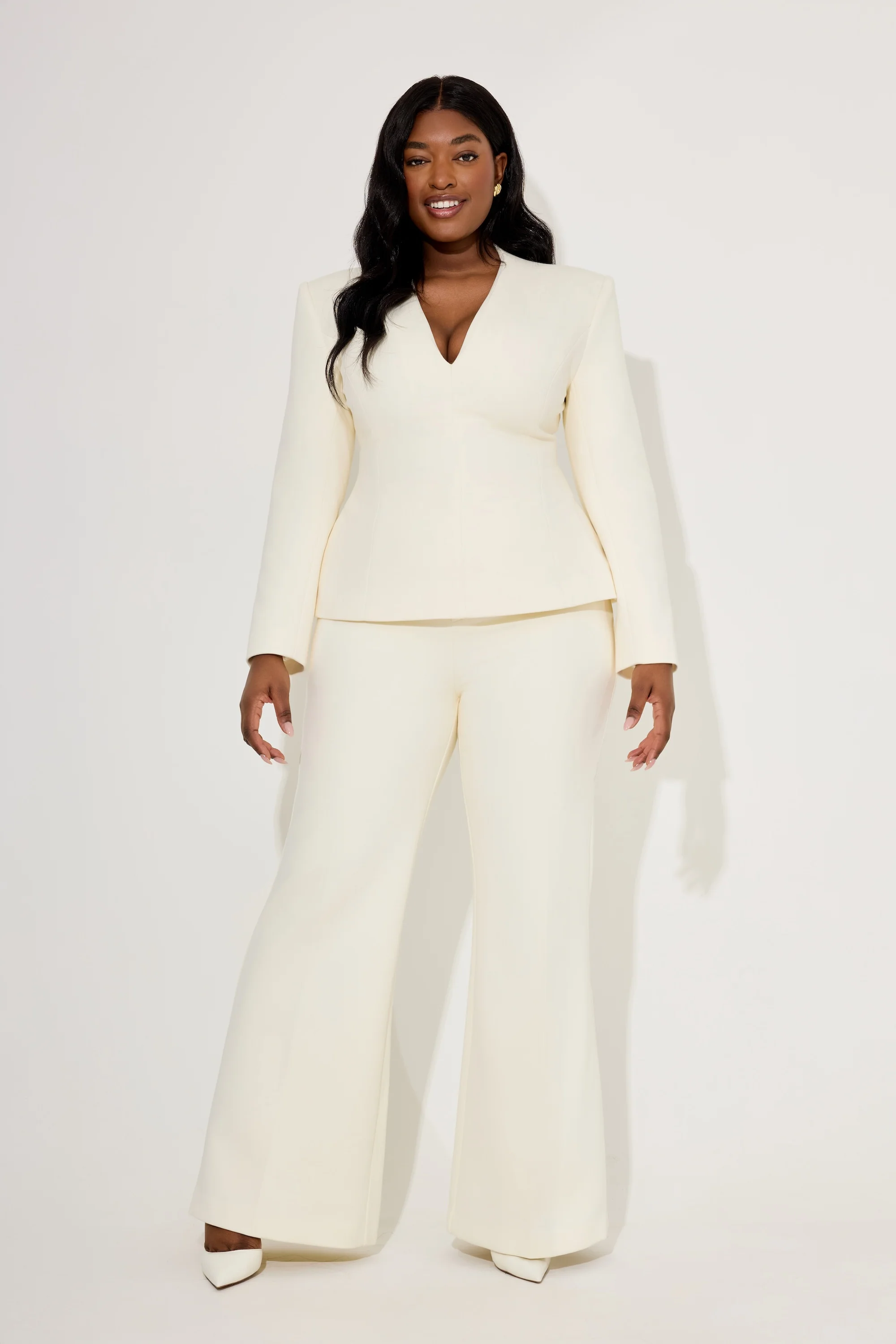 Cotton Mix Structured Trousers - Image 6