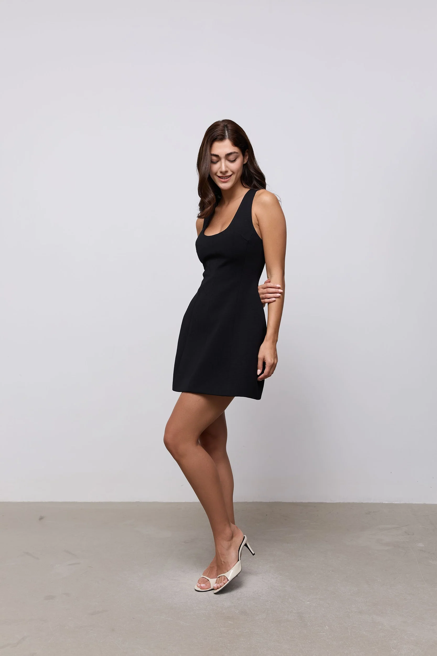 Cotton Mix Volume Mini Dress - Image 3