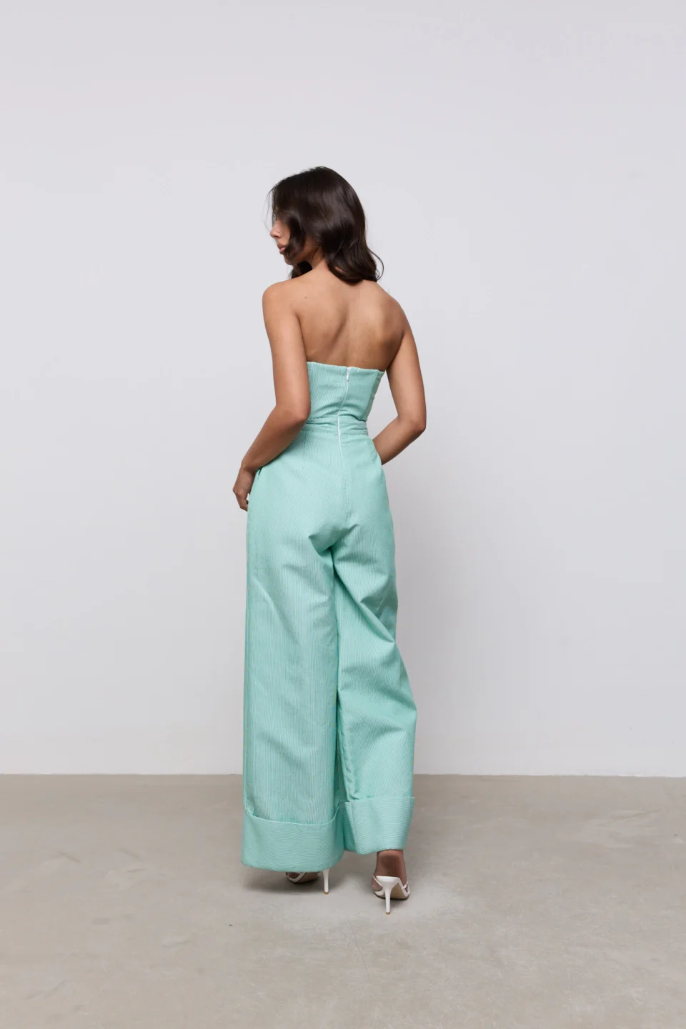 Cotton Pinstripe Jumpsuit - Image 4