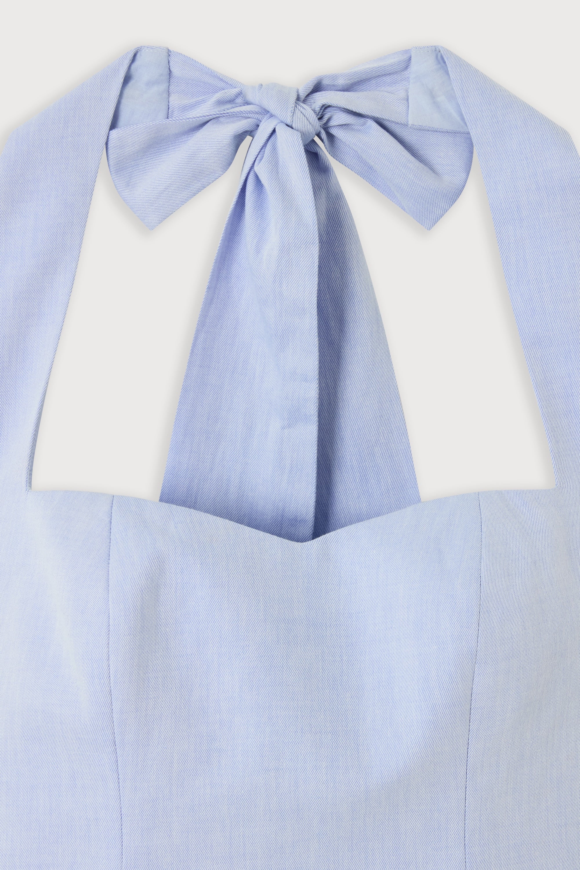 Cotton Tie Neck Mini Dress - Image 6