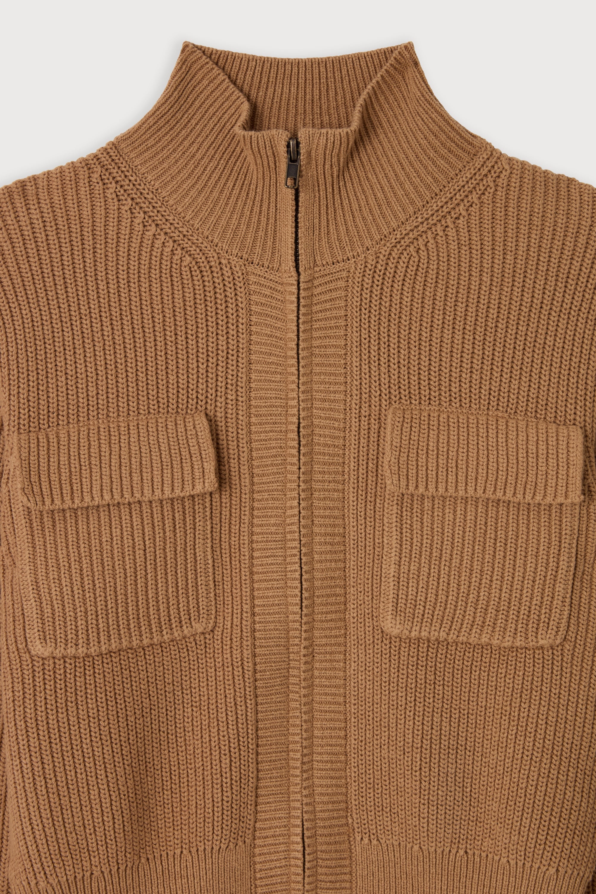 Cotton Zip Detail Cardigan - Image 6