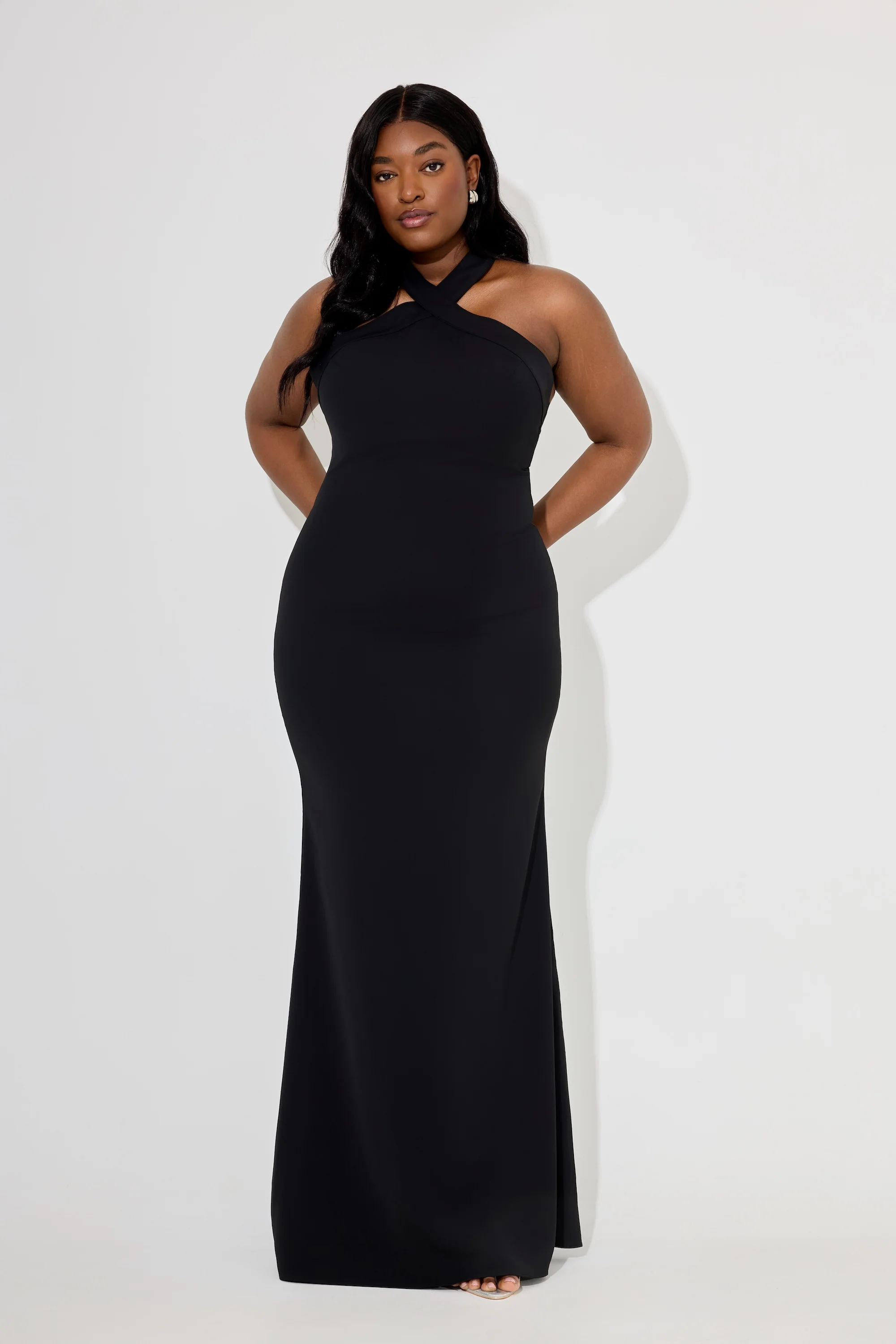 Cross Halter Neck Maxi Dress - Image 5