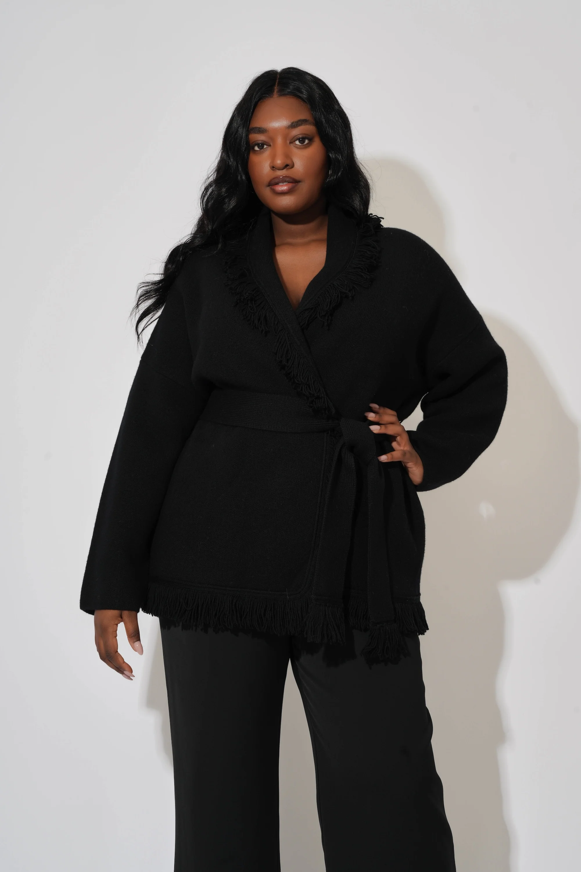 Wool Fringe Cardigan - Image 5