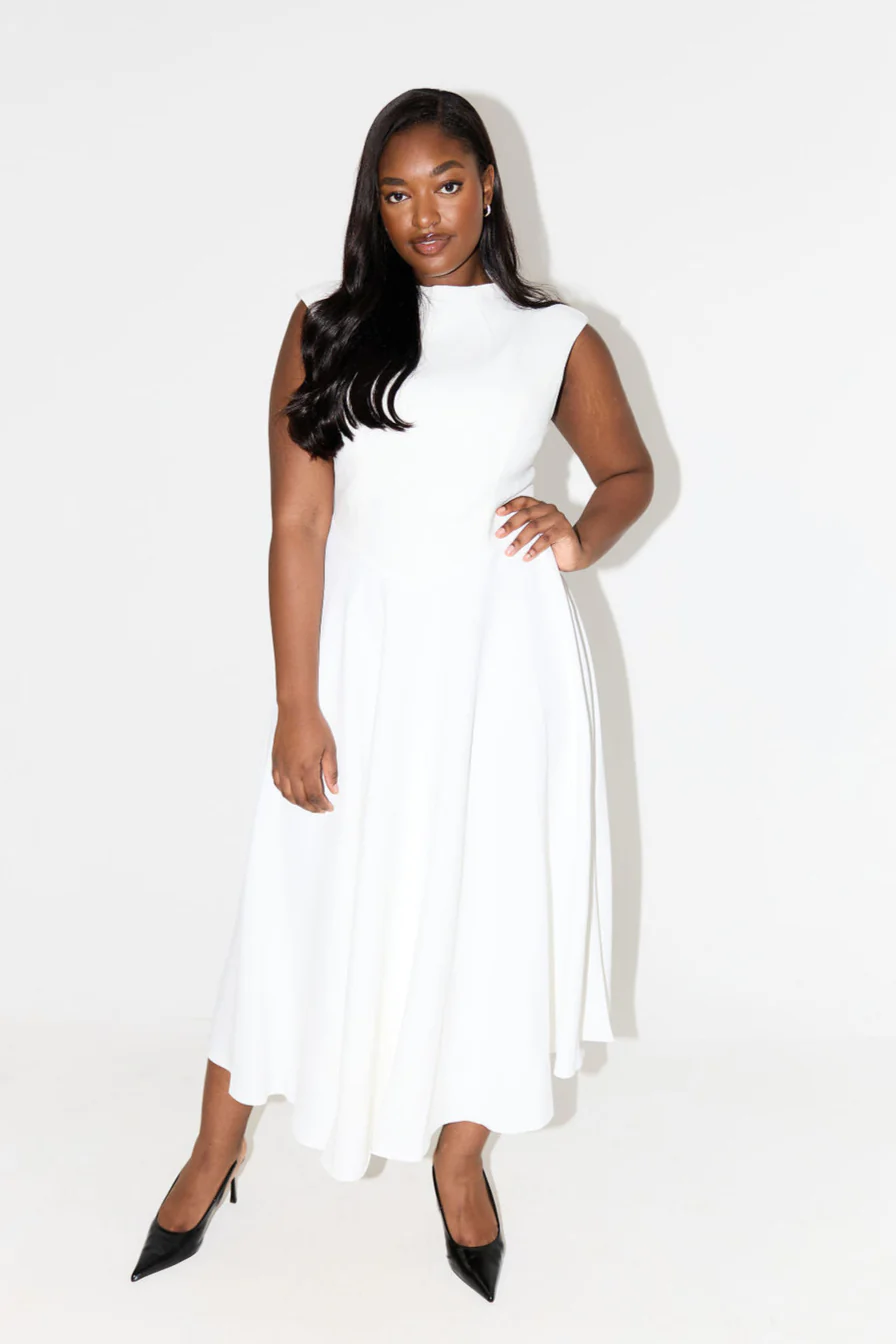 High Waist Midi Dress - Image 5