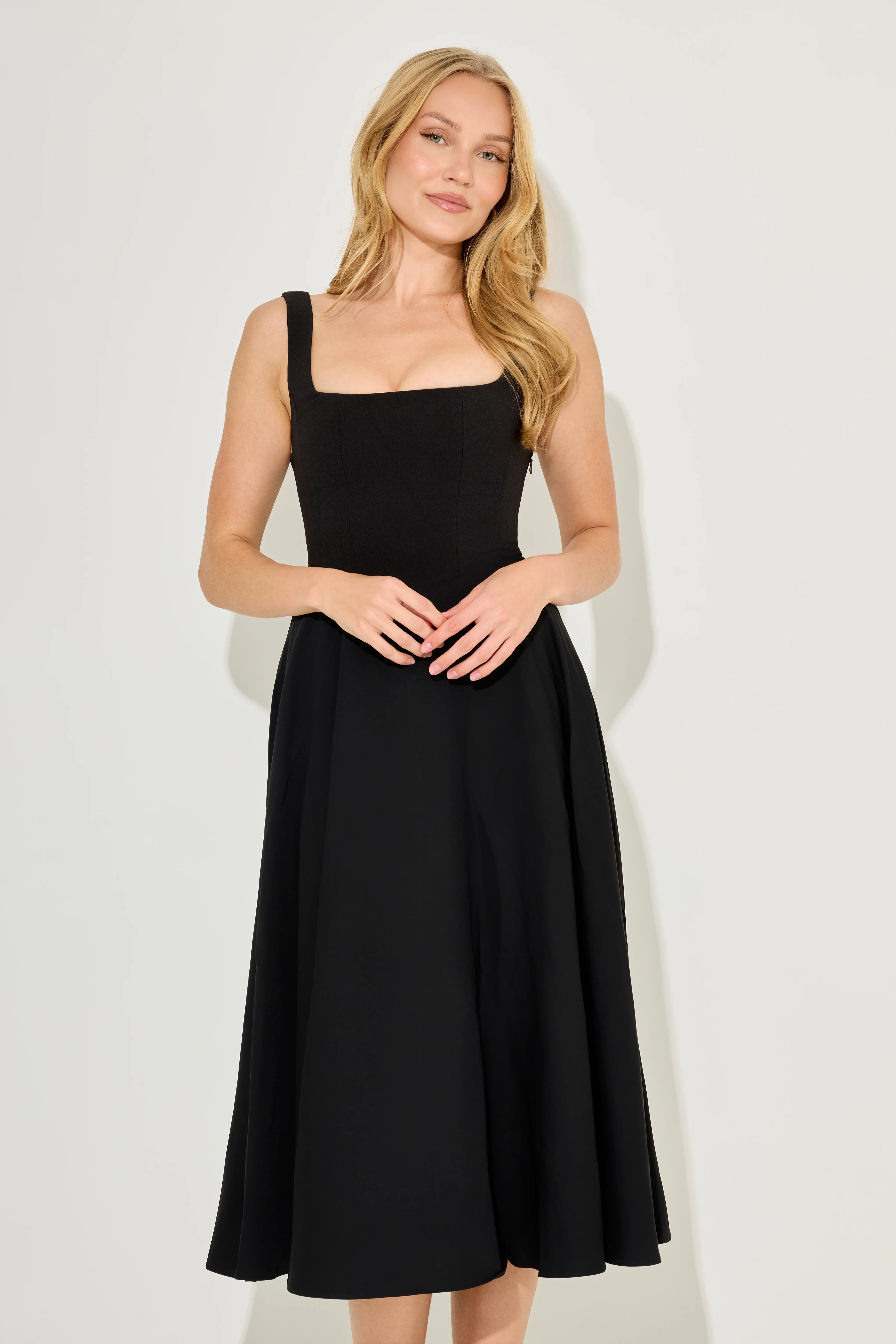 Square Neck Midi Dress - Image 3