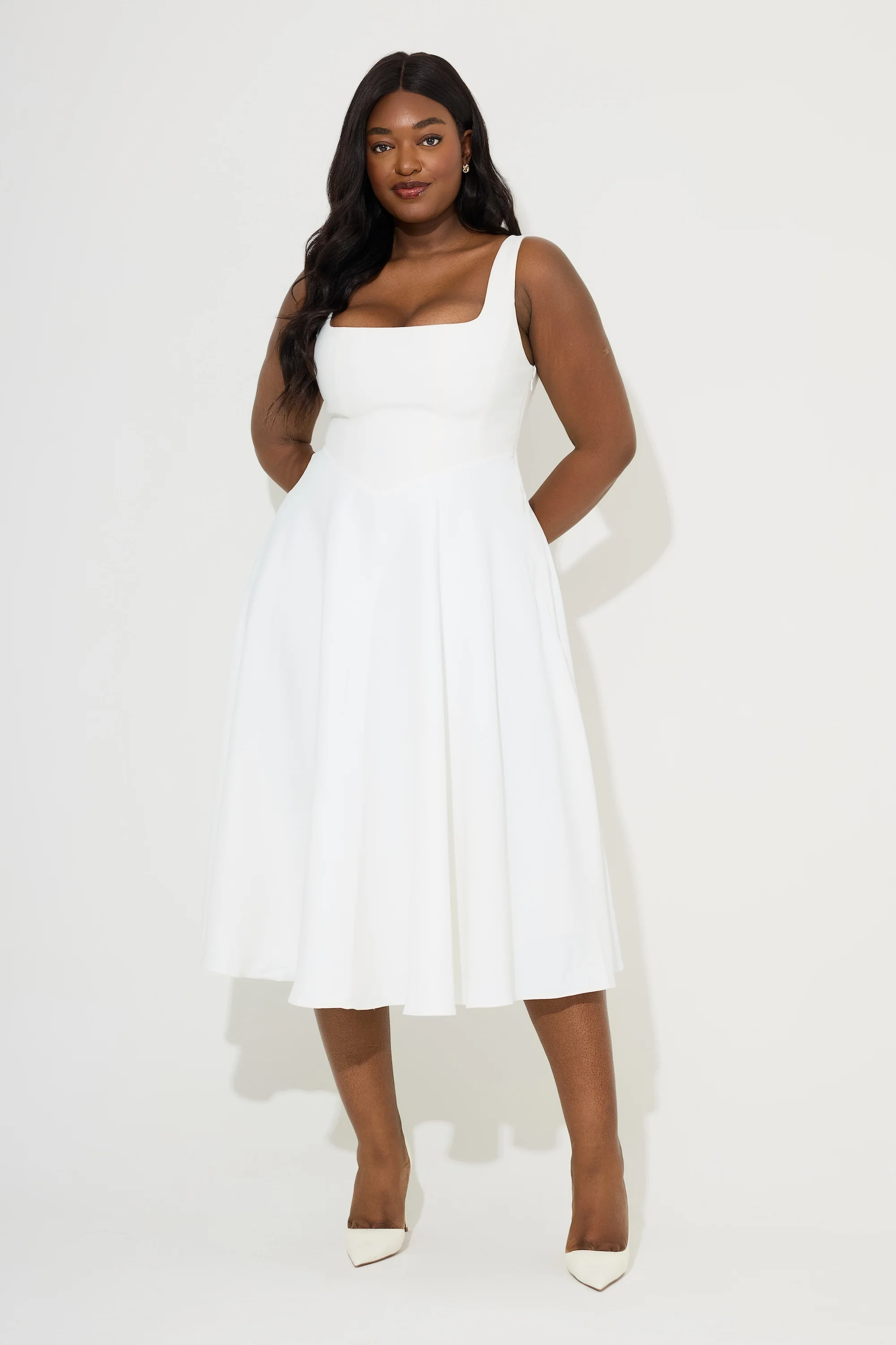Square Neck Midi Dress - Image 5