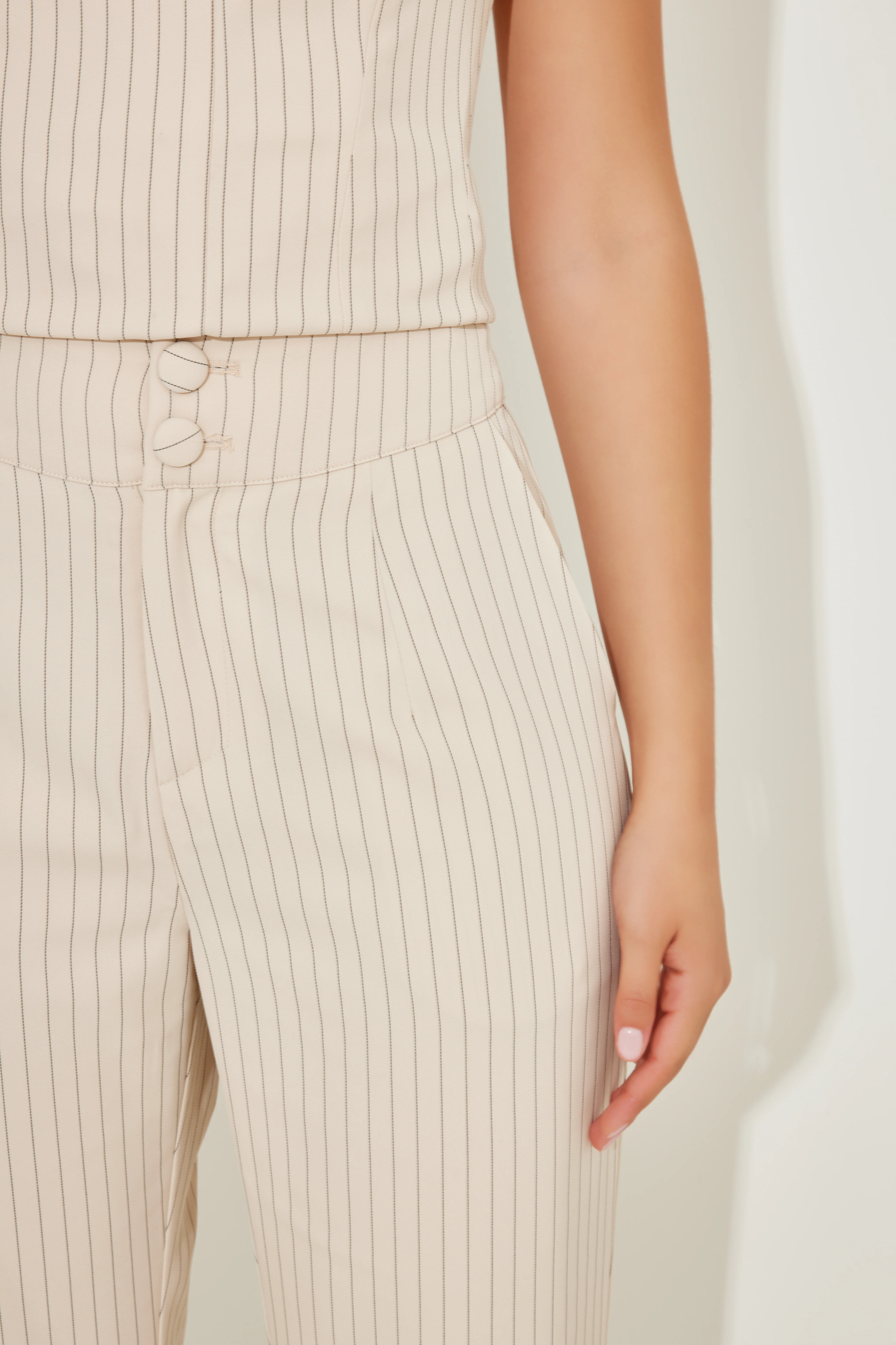 Pinstripe Trousers - Image 3