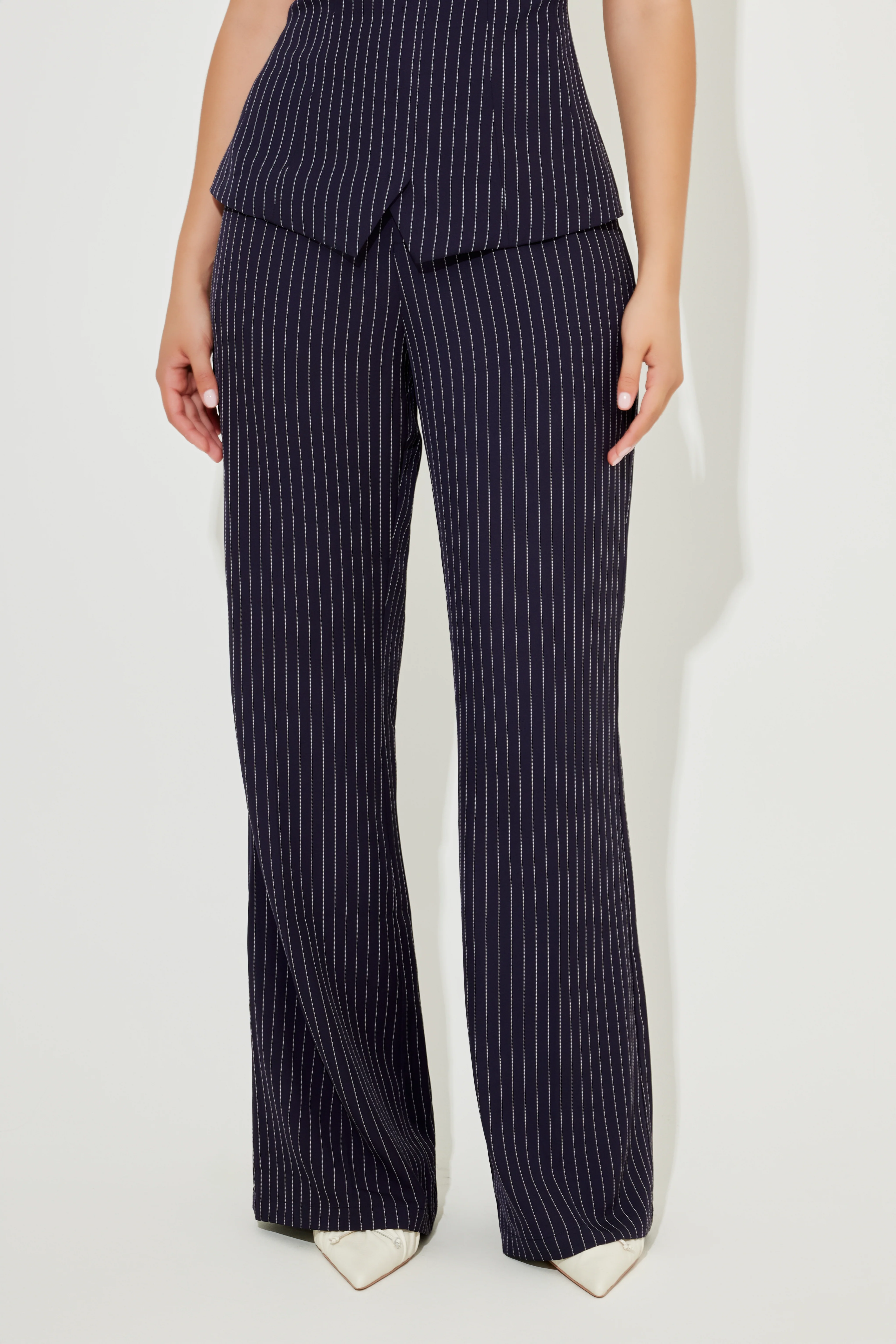 Pinstripe Trousers - Image 4