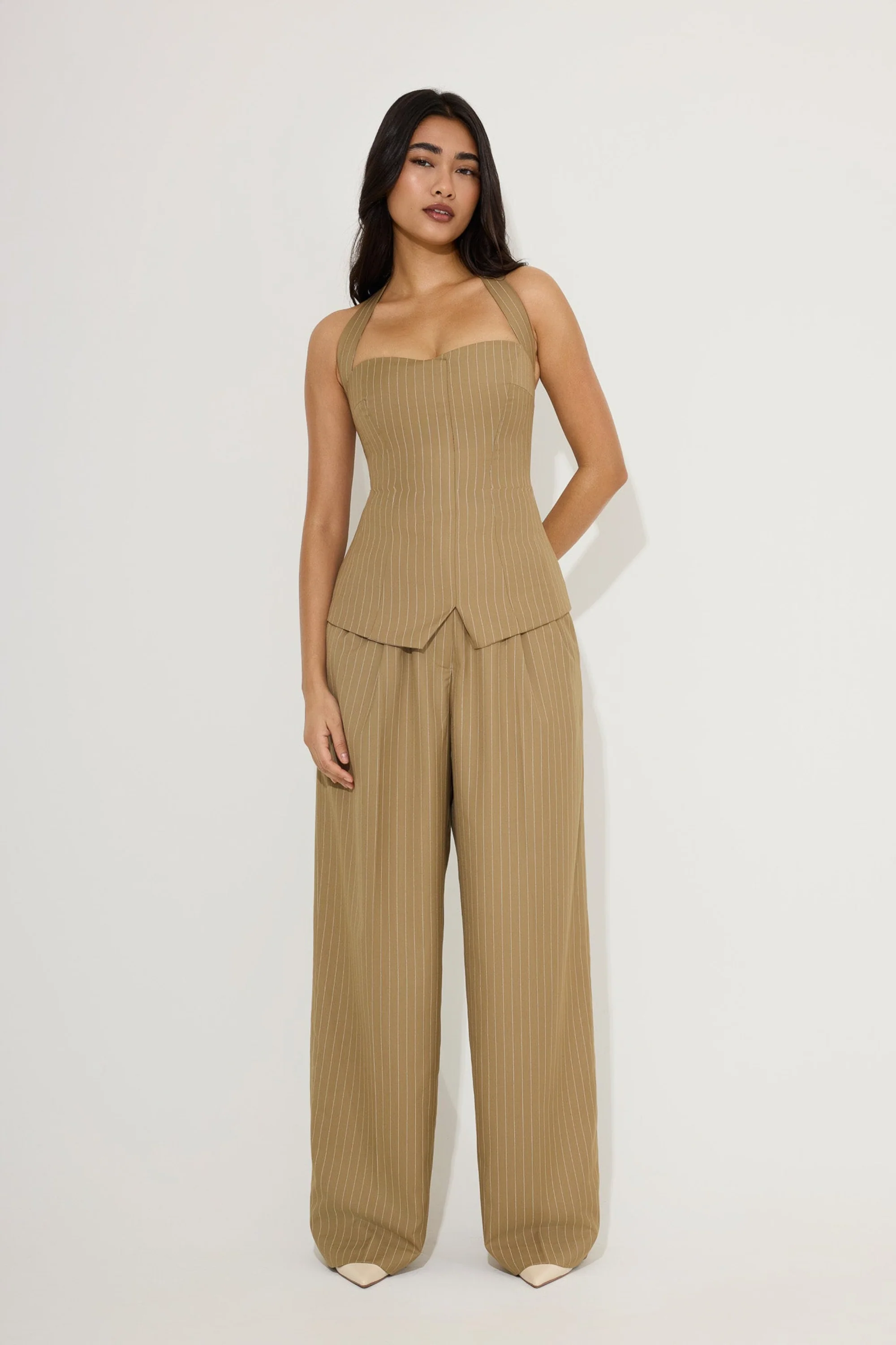 Pinstripe Halter Top - Image 2