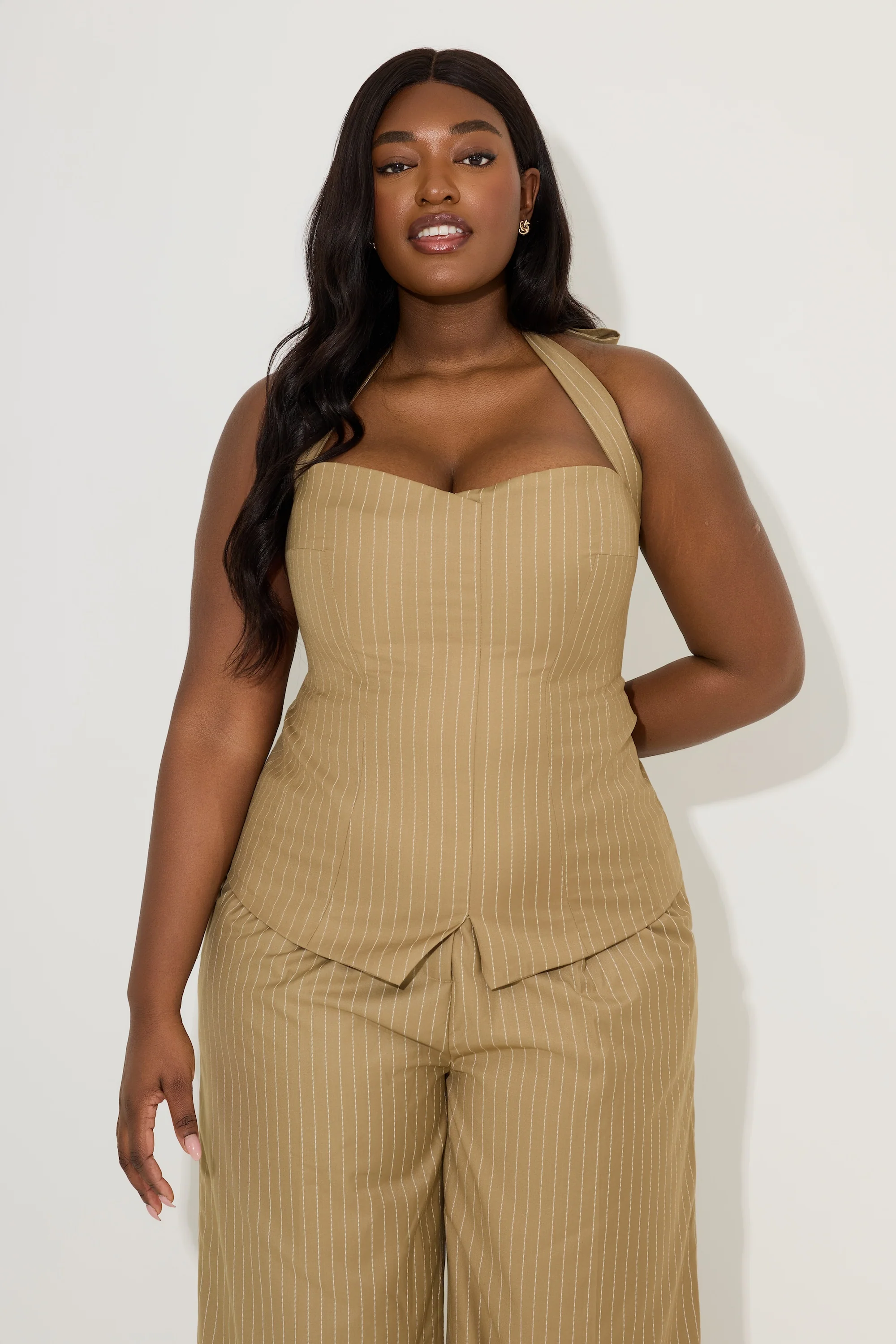 Pinstripe Halter Top - Image 5