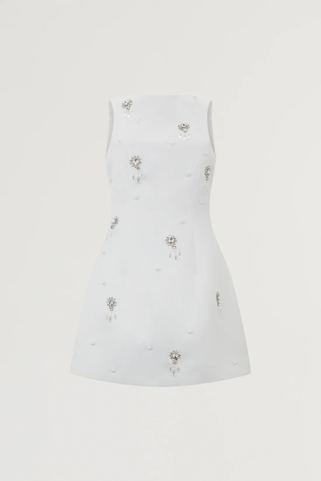 Satin Crystal Mini Dress - Image 6