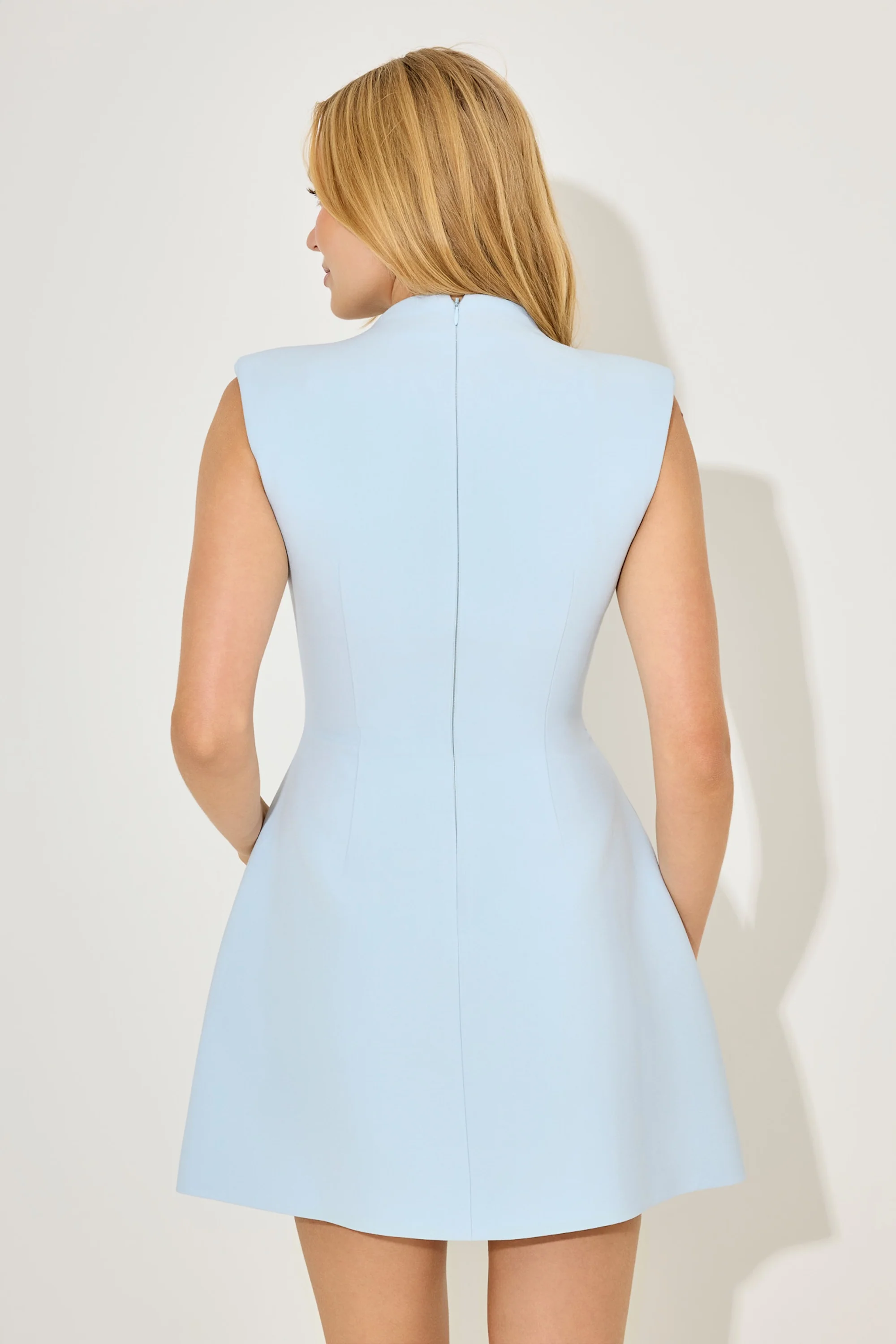 Sleeveless Button Mini Dress - Image 4