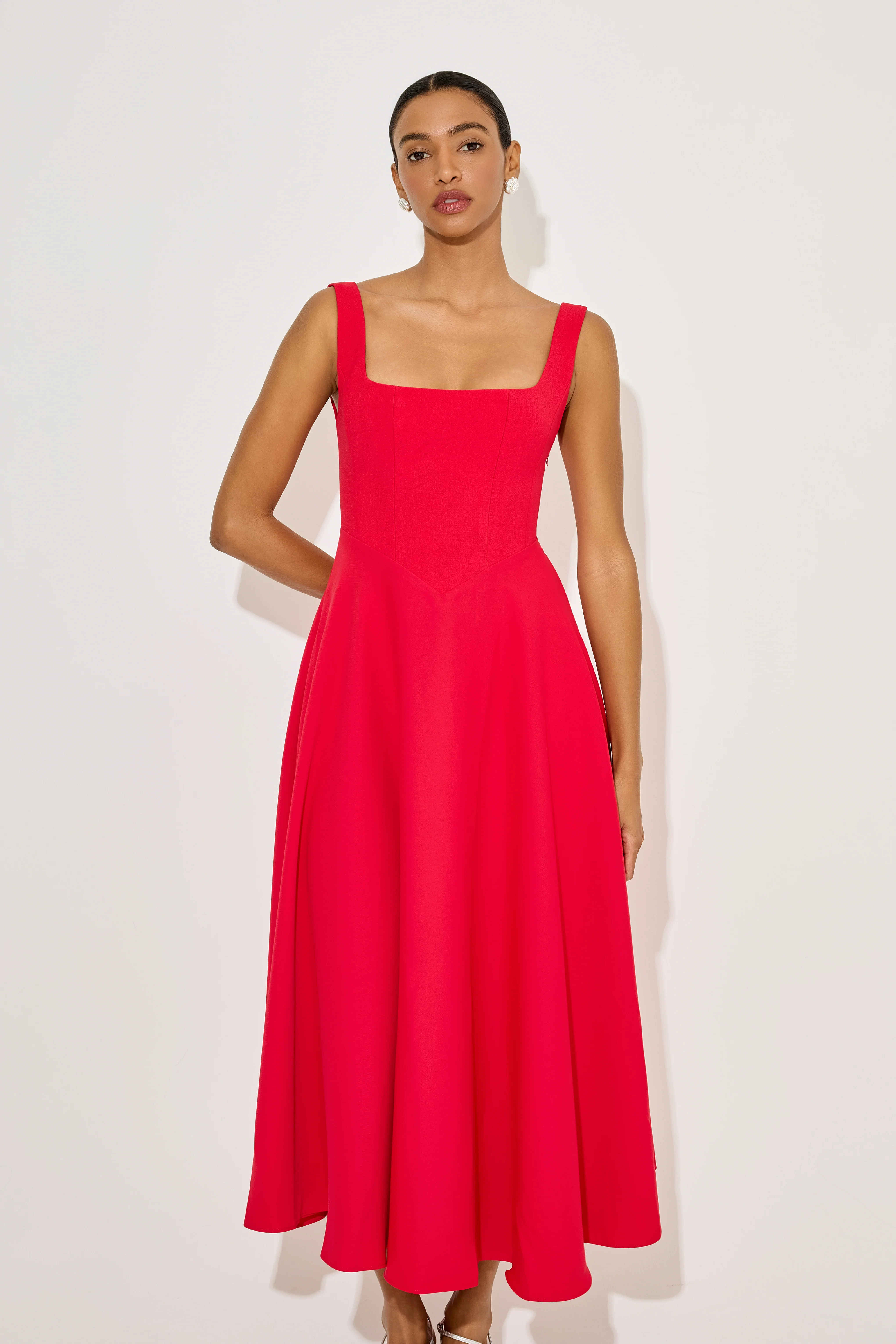 Square Neck Midi Dress - Image 3