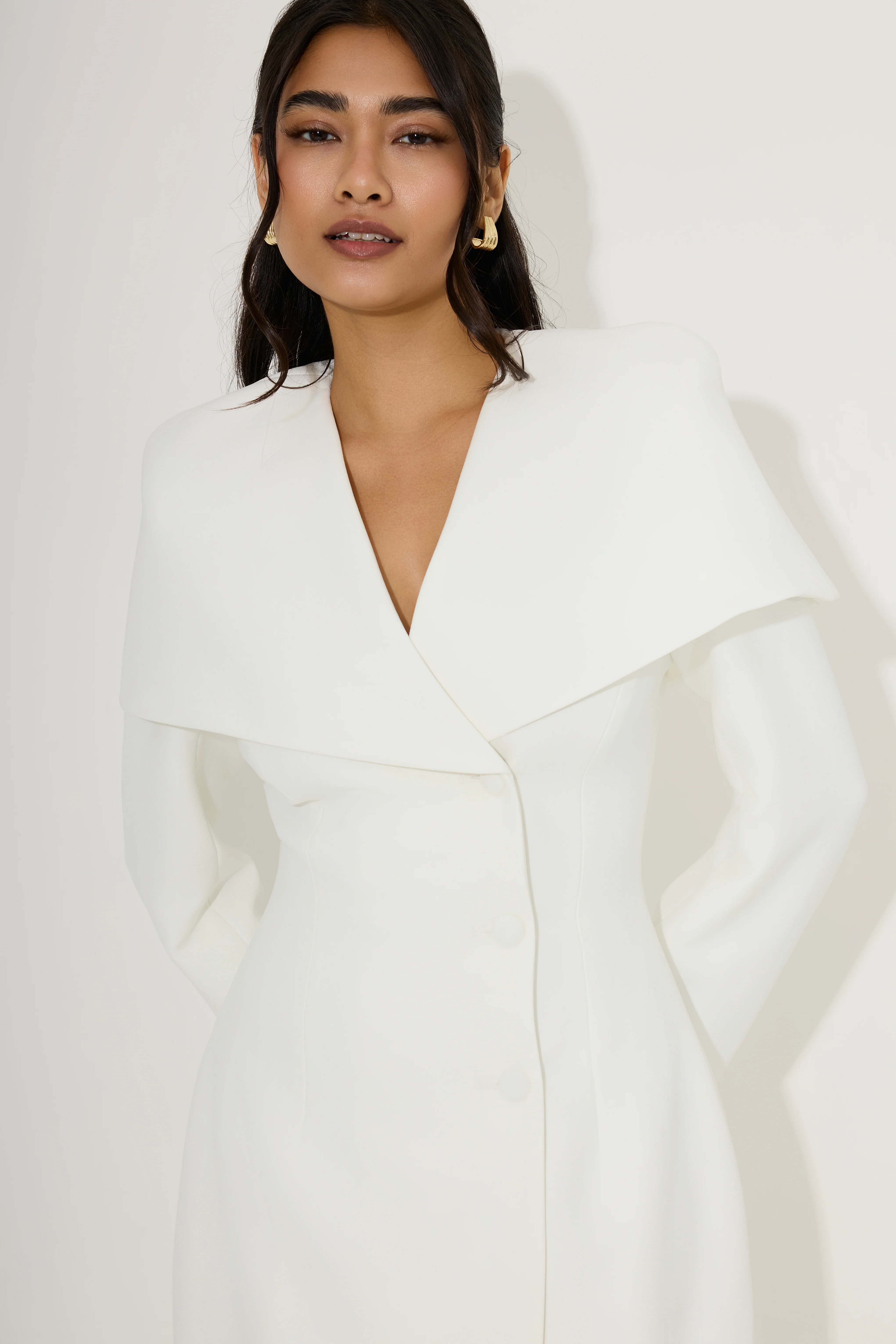 Statement Collar Midi Dress - Image 2