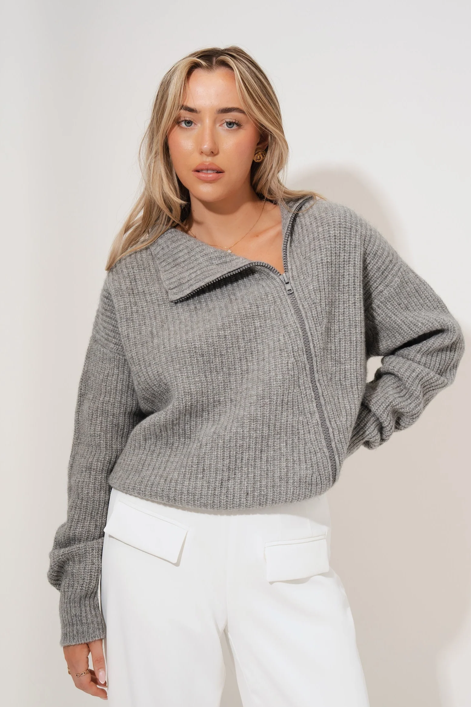 Wool Zip Jumper - Image 2